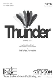 Thunder SATB choral sheet music cover Thumbnail